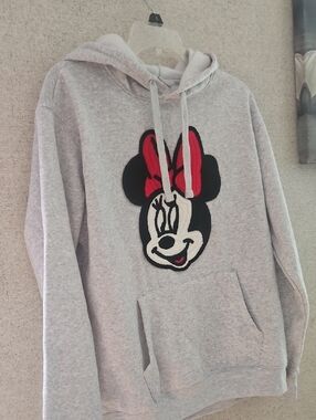 Disney Minnie Mouse Gray Hoodie with Drawstrings